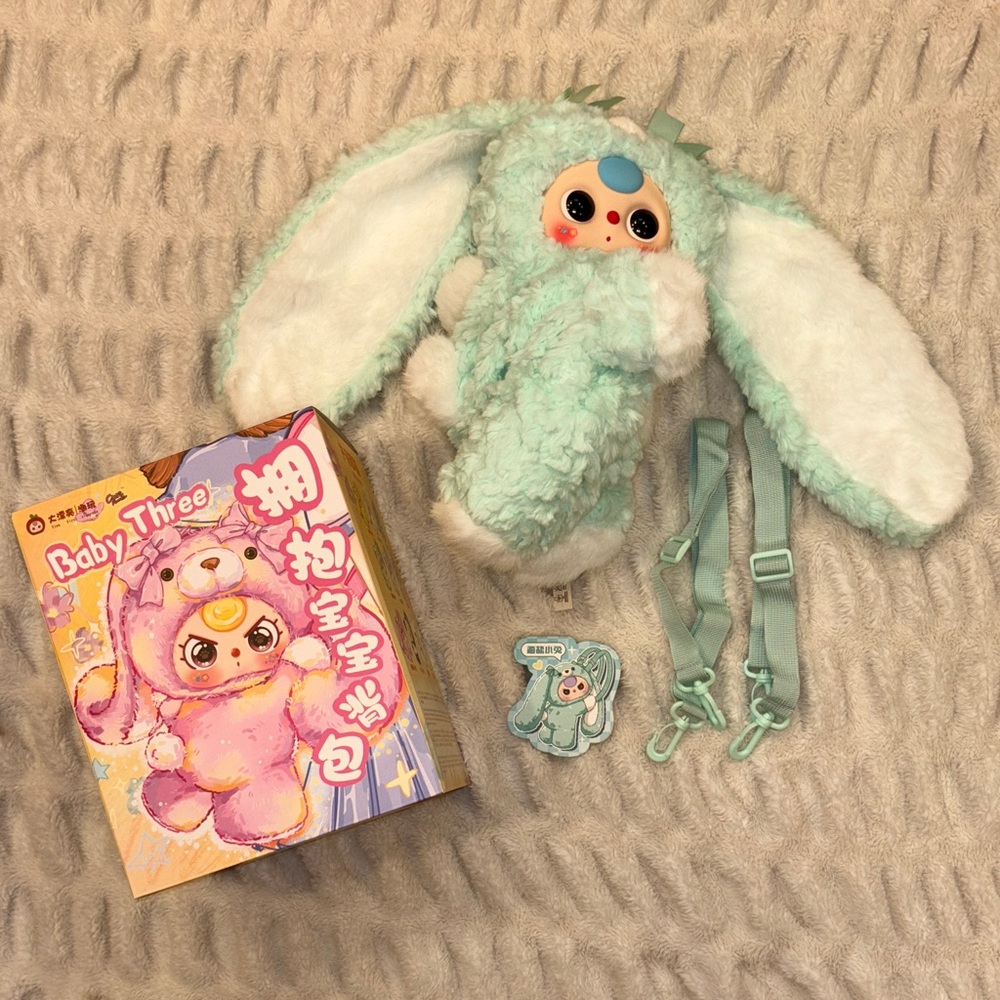 BB3 Baby Three Large Mint Plush Bunny Backpack (Confirmed)